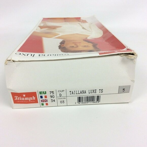 Triumph Taillana Luxe Full Body Shaper US & UK 34 D EU 75 White Lace Panel Vtg - Picture 5 of 5